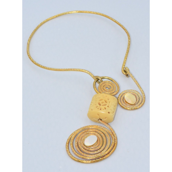 Jeff Lieb Hand Crafted Museum Runway Couture Statement Choker Collar Necklace - Picture 3 of 7